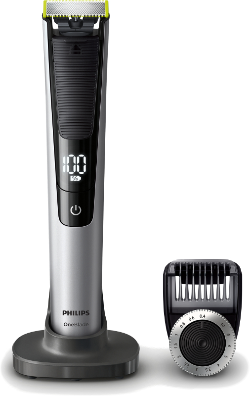 Aparat de ras Philips OneBlade Pro QP6520/20, aparat hibrid pentru barbierit si tuns barba