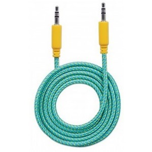 Cablu audio Manhattan Jack 3.5 mm Male - Jack 3.5 mm Male, 1m, albastru - galben