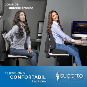 Suporto Set perna sezut confort si perna lombara compact