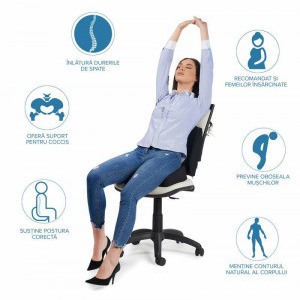 Suporto Set perna sezut confort si perna lombara compact