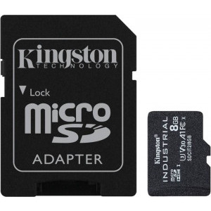 Kingston MicroSDHC Industrial Class 10 UHS-I 8GB + Adaptor