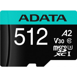 Card memorie ADATA Micro SDXC Premier Pro Clasa 10 UHS-I 512GB + Adaptor SD