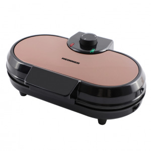 Heinner Aparat de facut gofre Copper Crown HWF-1000CR, 1000W, Negru/aramiu