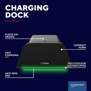 Trust GXT 255 Quick Charge Stand Black pentru PS5