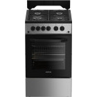Aragaz Arctic AGG5611DTLBN, Gaz, 4 arzatoare, Sistem de siguranta, Aprindere integrata, Grill, 50 cm, Argintiu