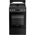 Aragaz Beko FSM52330DAON, Mixt, 4 arzatoare, Sistem de siguranta, Aprindere integrata, SteamShine Cleaning, 3D Cooking, Grill, Clasa A, 50 cm, Antracit