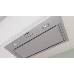 Bosch integrata DLN56AC50, Putere de absorbtie 645 m3/h, Clasa B, 4 trepte de viteza, Iluminare LED, 52 cm, Inox