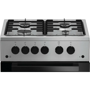 Beko FSGT52110DXO, Gaz, 4 arzatoare, Sistem de siguranta, Aprindere integrata, Grill, 50 cm, Inox