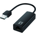 Adaptor LevelOne 1x USB-A Male - 1x RJ45 Female, Black
