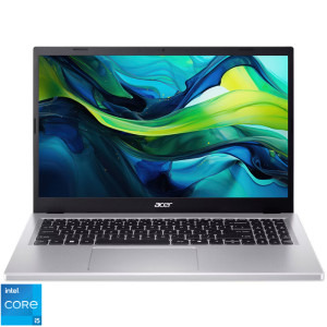 Laptop Acer 15.6 Aspire Go 15 AG15-71P, FHD IPS, Procesor Intel® Core™ i5-1334U (12M Cache, up to 4.60 GHz), 16GB DDR5, 1TB SSD, Intel Integrated Graphics, No OS, Pure Silver