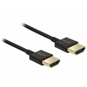 DeLOCK HDMI Male - HDMI Male, v2.0, 0.5m, Ethernet, negru