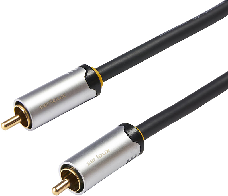 Cablu audio Serioux 1x RCA Male - 1x RCA Male, 1.5m, negru