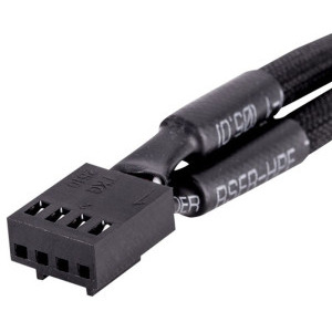 Thermaltake Splitter 4-pin Fan Female - 2x 4-pin Fan Male, 11 cm, negru