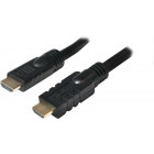 Cablu video Logilink HDMI Male - HDMI Male, v1.4, 25m, Ethernet, Activ, negru
