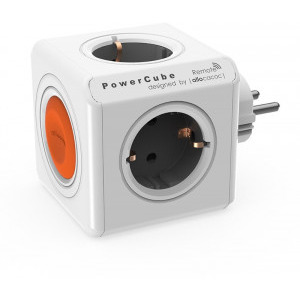 Allocacoc PoweCube Original Remote, 4x Schuko, White