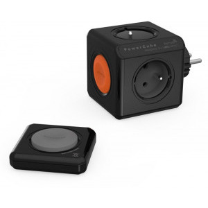 Allocacoc PoweCube Original Remote, 4x Schuko, Black