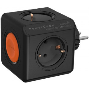 Allocacoc PoweCube Original Remote, 4x Schuko, Black
