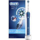 Oral-B Periuta de dinti electrica PRO 2 2000 Cross Action, 40000 pulsatii/min, 8800 oscilatii/min, Curatare 3D, 2 programe, 1 capat, Alb/Albastru