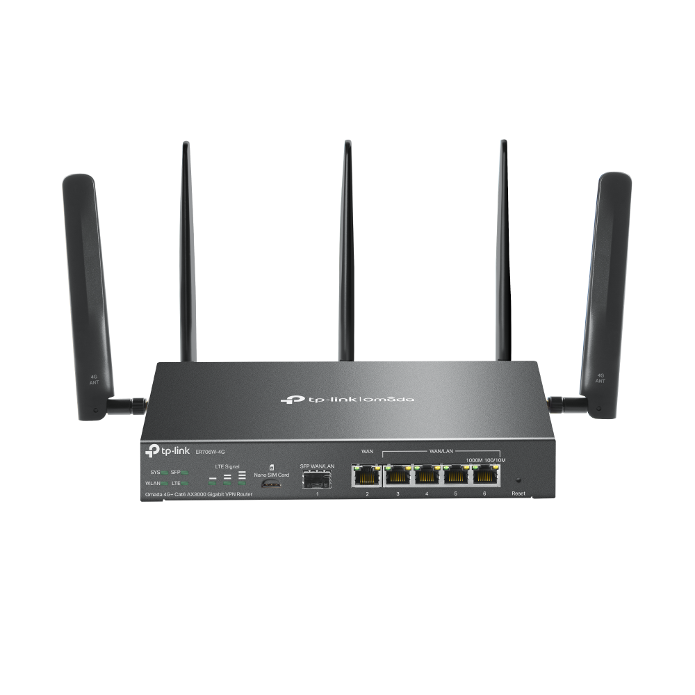 Router wireless TP-LINK Gigabit ER706W-4G Dual-Band WiFi 6 4G