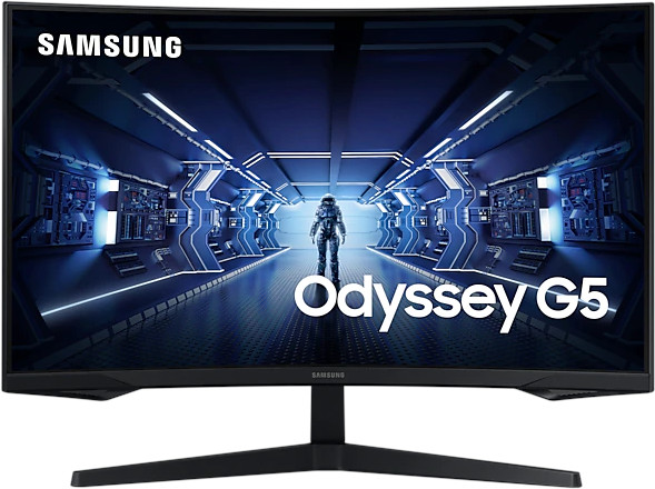 Monitor LED Samsung Gaming Odyssey G5 LC32G55TQWUXEN Curbat 31.5 inch 1 ms Negru HDR FreeSync Premium 144 Hz