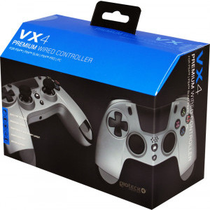 Gioteck VX4 Wired Titanium Grey pentru PC si PS4