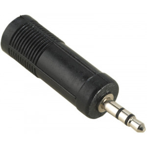 Adaptor Hama 1x Jack 3.5 mm Male - 1x Jack 6.3 mm Female, negru
