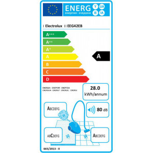 Electrolux EEG42EB, cu sac, 650W, 3L, Negru