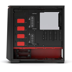 Phanteks Eclipse P400 Tempered Glass Black/Red