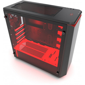 Phanteks Eclipse P400 Tempered Glass Black/Red
