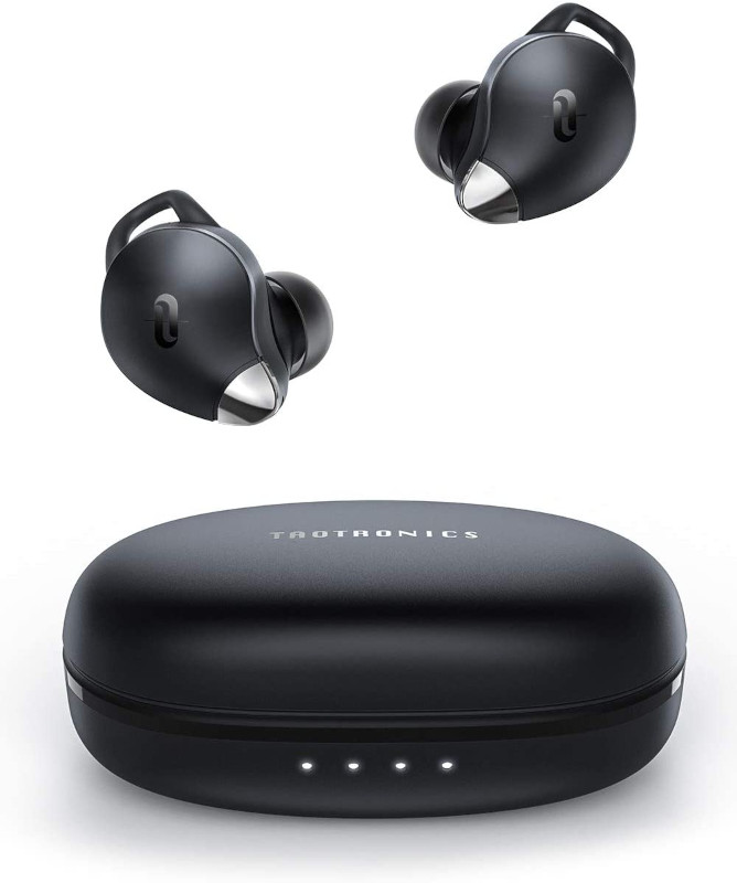 Casca bluetooth TaoTronics SoundLiberty 79 Pro, TWS, Smart AI Noise Cancelling, IPX8, USB-C, Negru