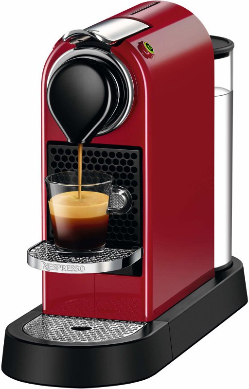 Espressor de cafea Nespresso CitiZ Cherry Red C112 EU, 1260W, 19bar, 1l