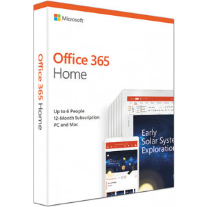 Microsoft Office 365 Home (acum Microsoft 365 Family), Subscriptie 1 an, 6 Utilizatori, Engleza, Medialess Retail