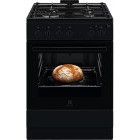 Aragaz Electrolux LKG504013K, Gaz, 4 arzatoare, Sistem de siguranta, Aprindere integrata, Autocuratare catalitica, Timer, Grill, Rotisor, Clasa A, 60 cm, Negru