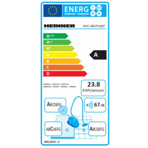 Heinner Koperry HVC-MS700KP, cu sac, 700W, Cupru/Portocaliu