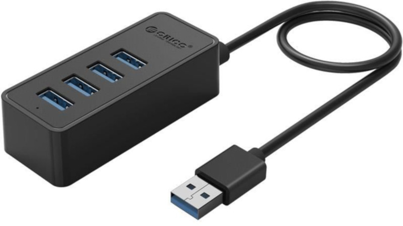Hub USB Orico W5P-U3, 4 porturi, USB 3.0, negru