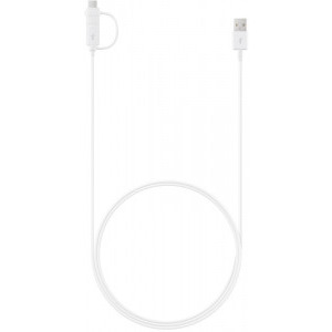 Samsung USB Male la microUSB Male, USB-C Male adaptor, 1.5 m, White