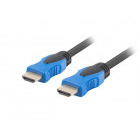 Cablu video Lanberg HDMI Male - HDMI Male, v2.0, 20m, negru-albastru
