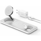 Incarcator wireless Anker 3-in-1 MagGo, Wireless Charger pentru dispozitivele Apple, White