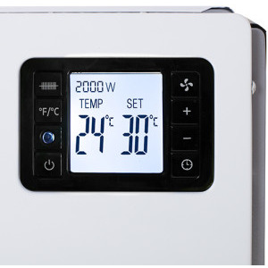 Camry Convector electric CR7739, 2000 W, 3 trepte, Termostat reglabil, Ventilare, Negru