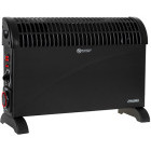 Mesko Convector electric MS7741W, 2000 W, 3 trepte, Termostat reglabil, Ventilare, Negru