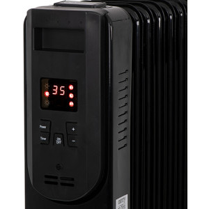 Camry Calorifer electric CR7810, 2000 W, 9 elementi, 3 trepte, Termostat reglabil, Negru