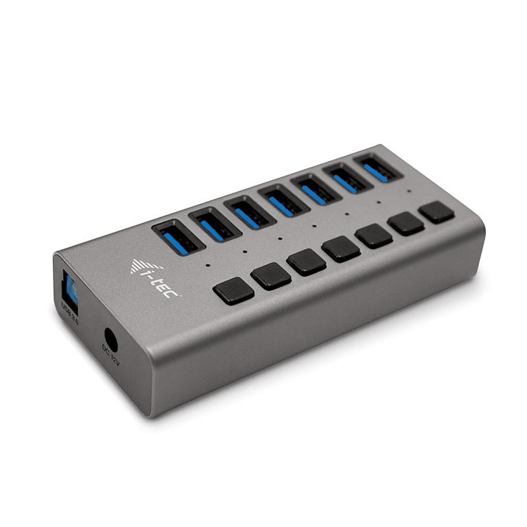 Hub USB iTec 7 porturi, USB 3.0 cu adaptor de alimentare 36W