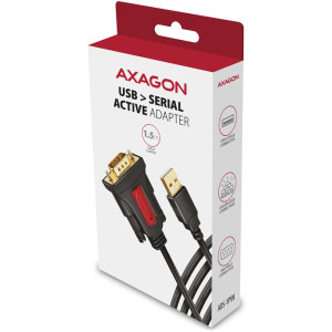 AXAGON USB 2.0 tip A Male - Serial Male, 1.5m, negru