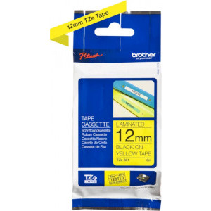Brother Banda laminata TZE631 Black on Yellow