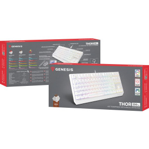 Genesis THOR 230 White TKL Outemu Red Switch Mecanica