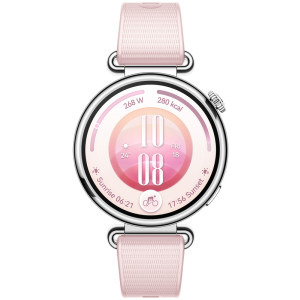 Huawei Watch GT 7, 41mm Steel Stainless Steel case cu Pink Fluoroelastomer Strap