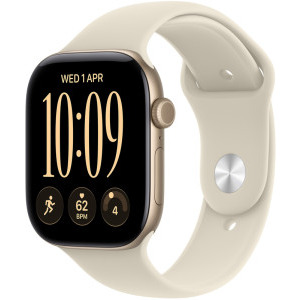 Apple Watch Series 12, GPS, 42mm Carcasa Aluminium Light Gold, Sand Sport Band - M/L