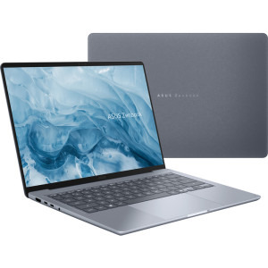 ASUS 14'' Zenbook 14 UX3480KA, WUXGA OLED, Procesor AMD Ryzen™ AI 7 345 (8M Cache, up to 4.60 GHz), 24GB LPDDR5X, 512GB SSD, AMD Radeon 840M, Win 11 Home, Arctic Blue