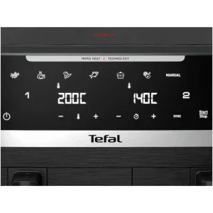 Tefal Friteuza cu aer cald Ever Fry XXL Dual EY9488E0, 2700W, 6.5 L + 4.5L, Negru