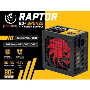 Rebeltec RAPTOR 600W, 80+ Bronze, 600W